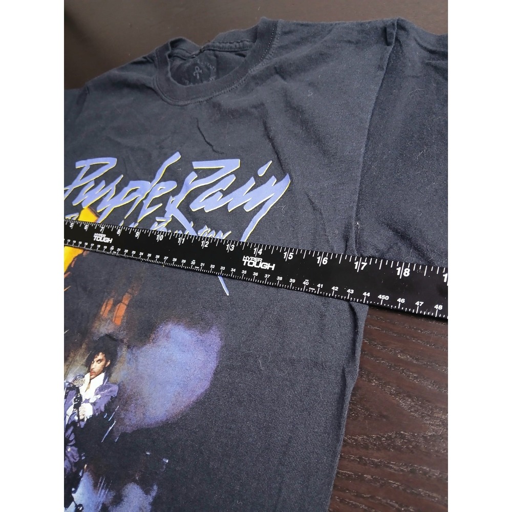 The Prince Estate Official & Approved Purple Rain Black T-Shirt Unisex‎ S #487C - Picture 3 of 5